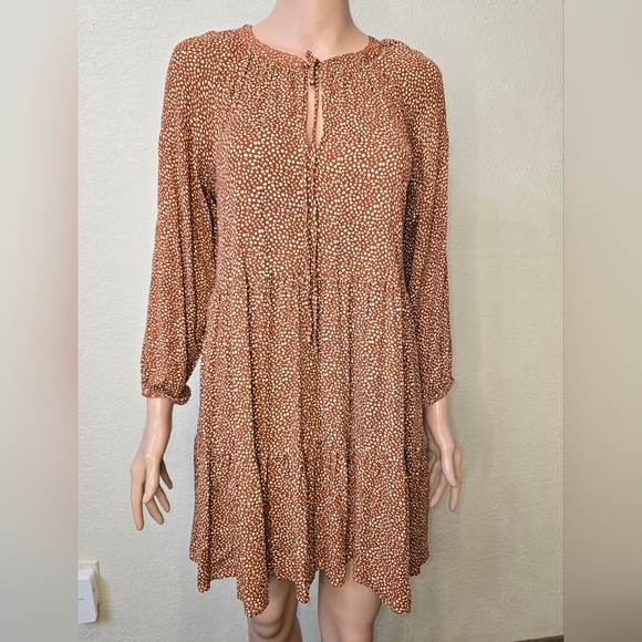 Impressions Women size Sm Baby Doll Dress Cottagecore Flowy Romantic Long Sleeve - Picture 7 of 9